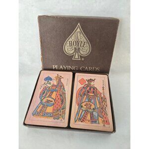 Vintage Hoyle Cesar And Pallas Double Deck With Storage Box